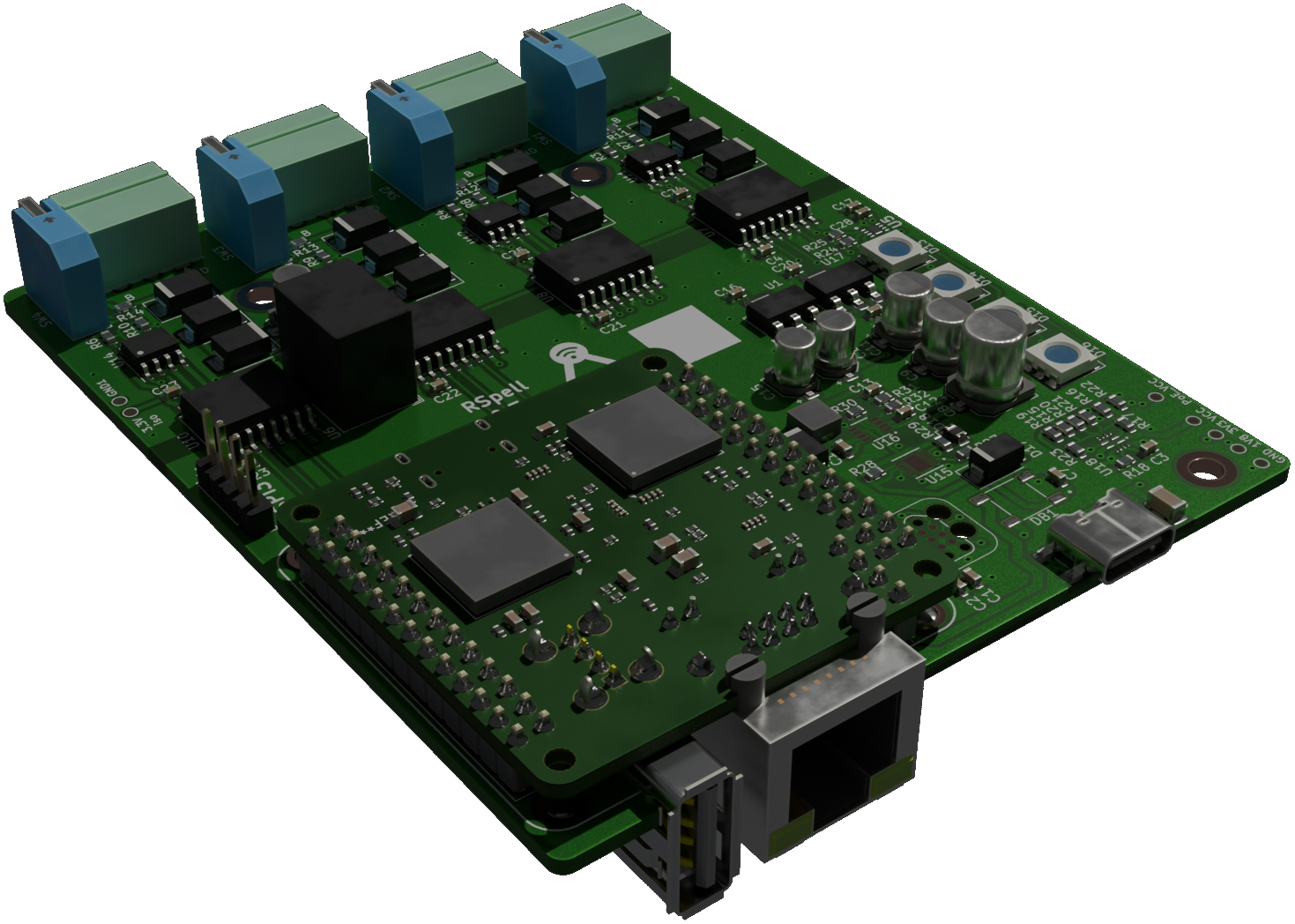 RSpell device, angled view